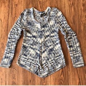Blue & White Knit Sweater